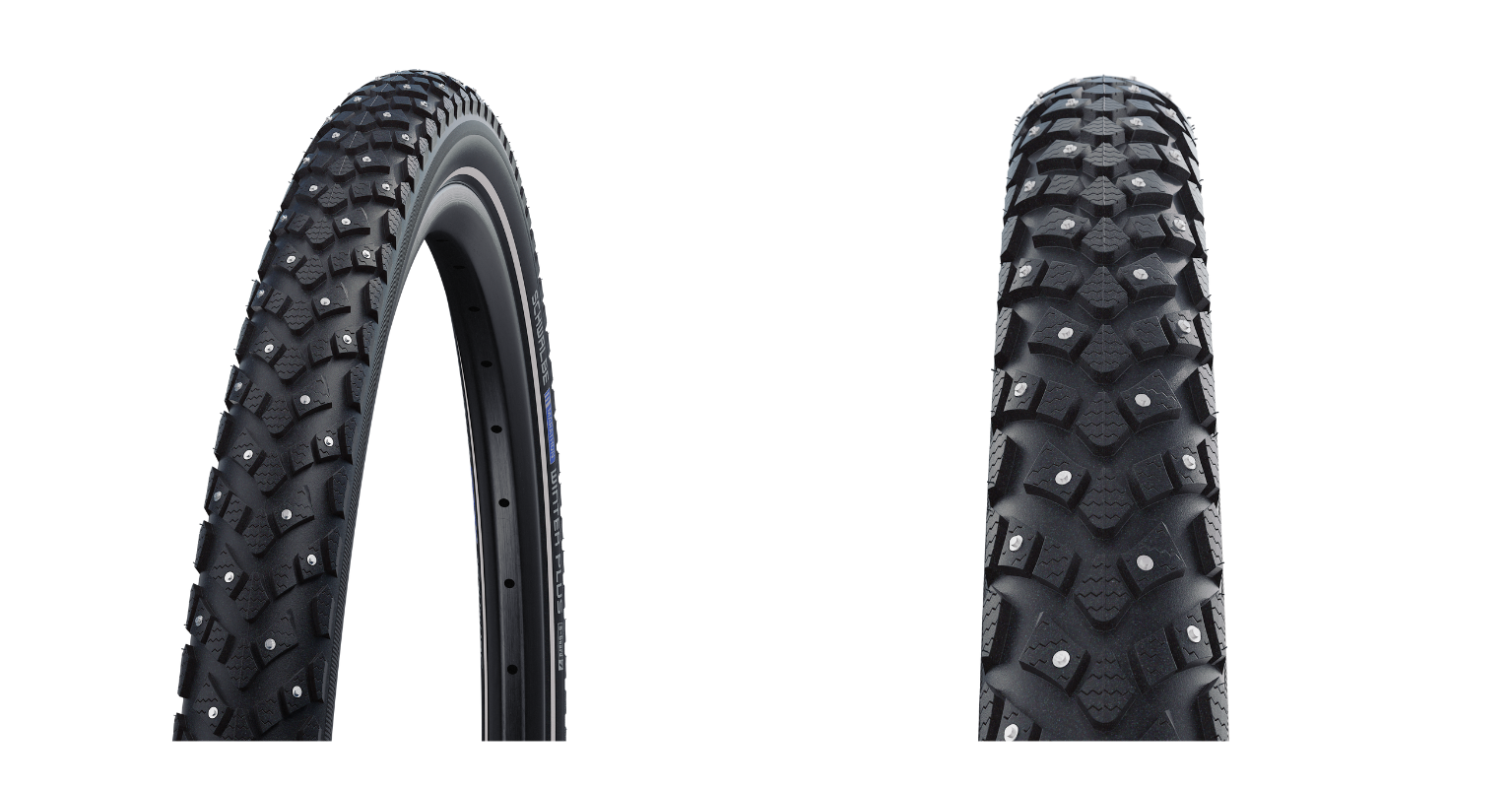 Pneu vélo ville hiver clouté Schwalbe Marathon Winter Plus