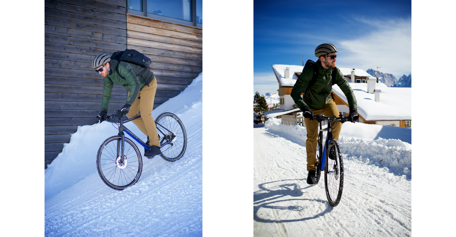 Rouez sur la neige avec les pneus de vélo à clous Schwalbe Marathon Winter