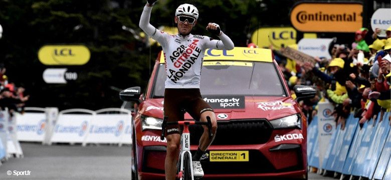 El australiano Ben O´Connor levanta los brazos en Tignes con tubulares Pirelli P ZERO Race Tub SL